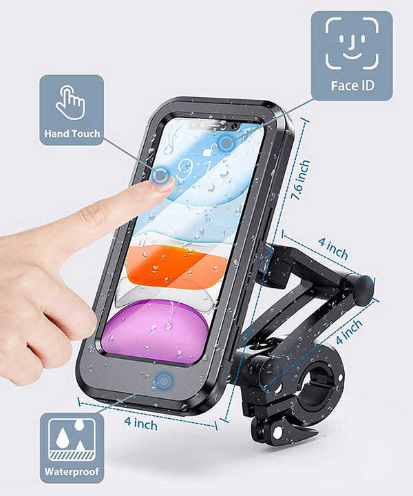 Waterproof Cell Phone Holder 360 Rotation Motorcycle