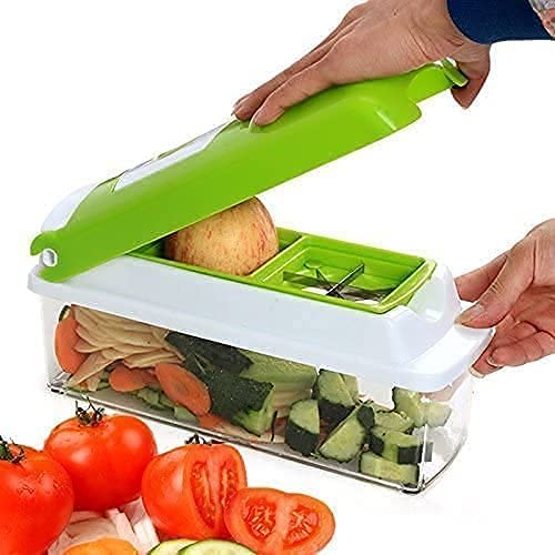 Vegitable Chopper 12-in-1 Jumbo Manual Vegetable Grater, Chipser and Slicer