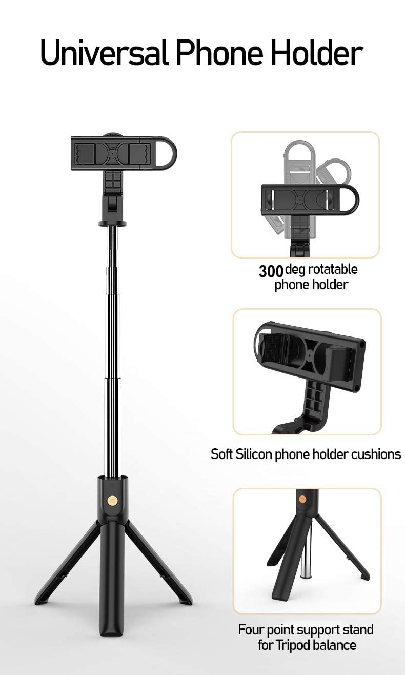 Selfie Stick Tripod 3-in-1 Multifunctional  Bluetooth Selfie Stick Tripod