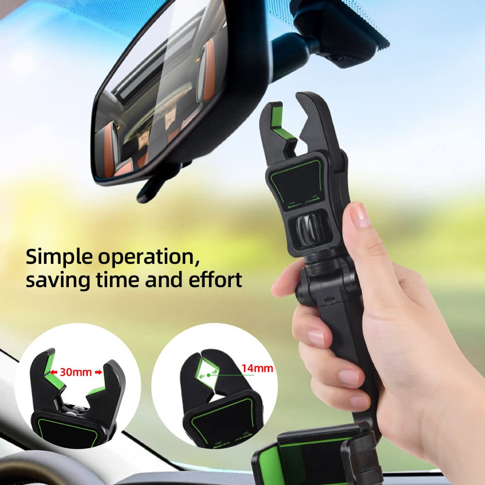 Phone Holder for Car, 360°Rotatable and Retractable