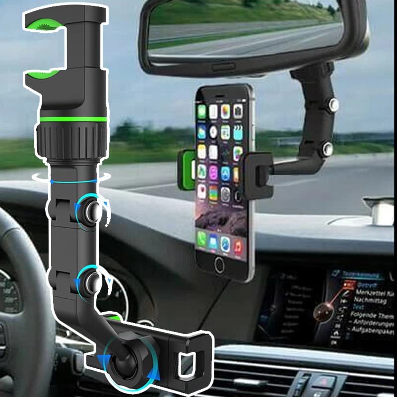 Phone Holder for Car, 360°Rotatable and Retractable