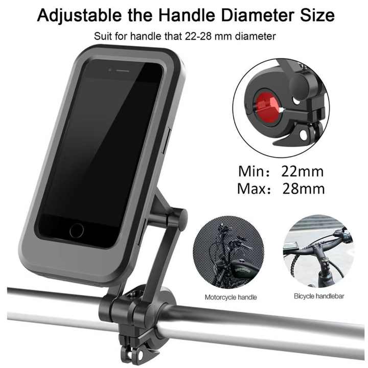 Waterproof Cell Phone Holder 360 Rotation Motorcycle